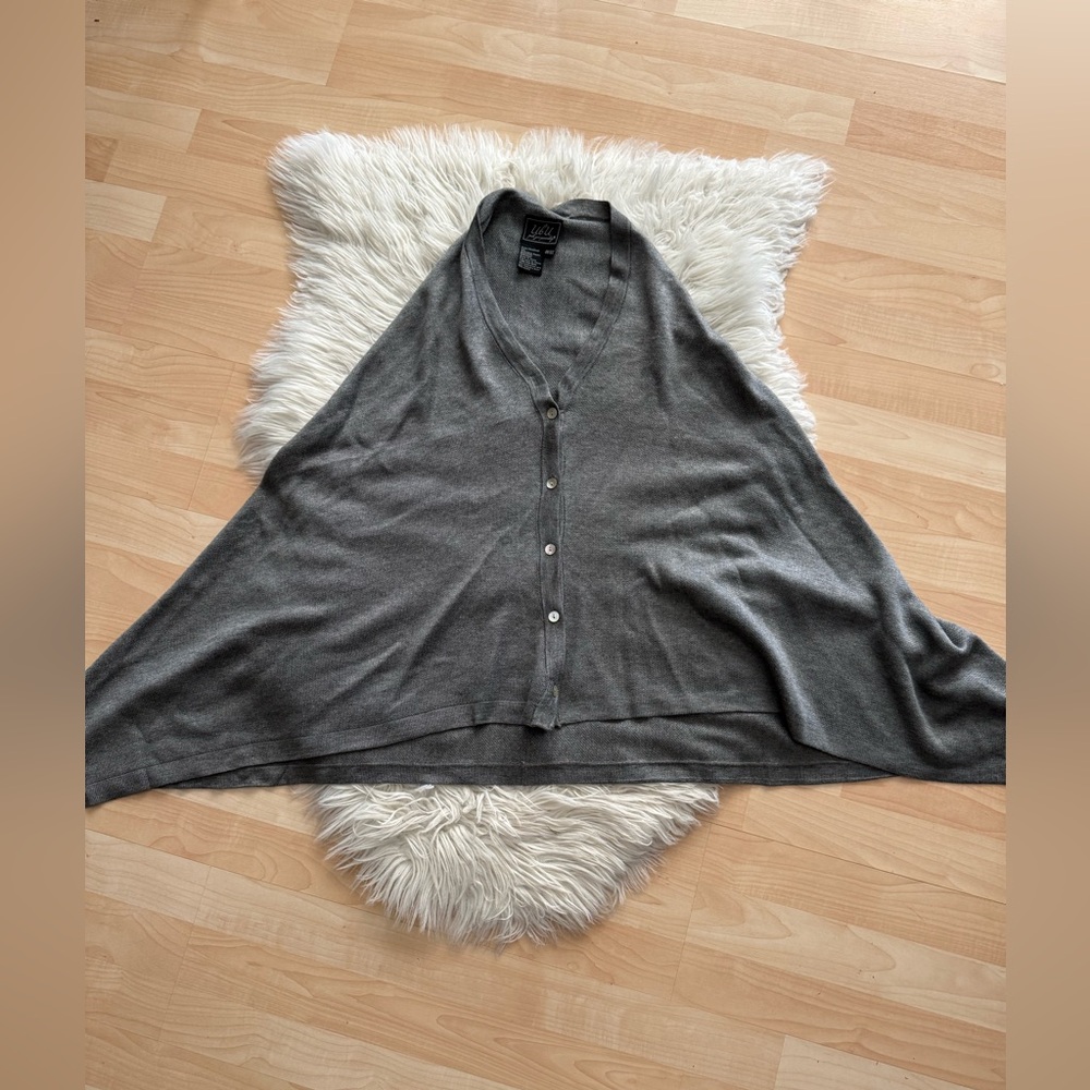 Like New UBU Gray Button Front Shawl OS